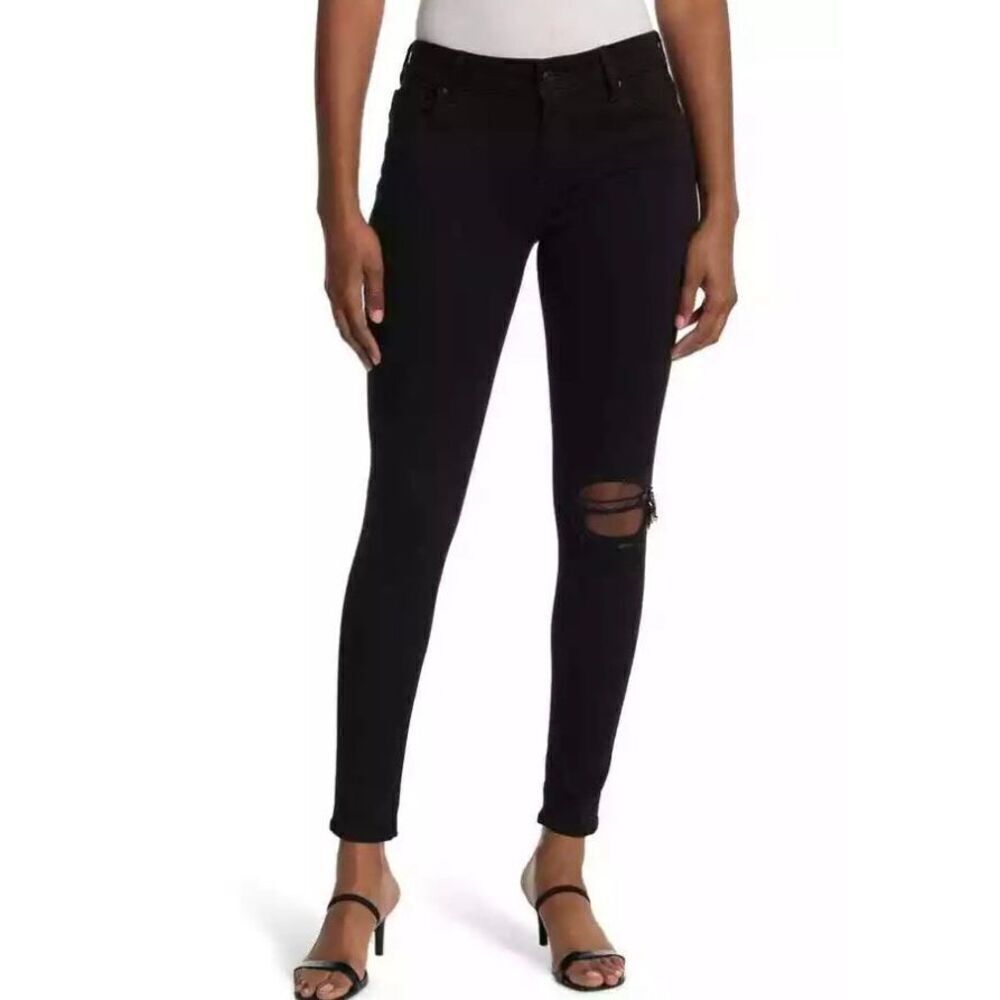 True Religion Jennie mid rise curvy skinny black jeans 27